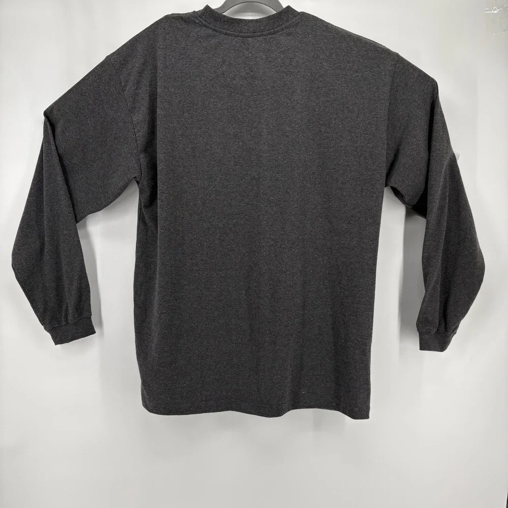 Big‎ Dogs T Shirt Men Large Gray You Do It Long Sleeve Embroidered Pocket Y2K